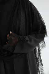 Hurra abaya ( BLACK )