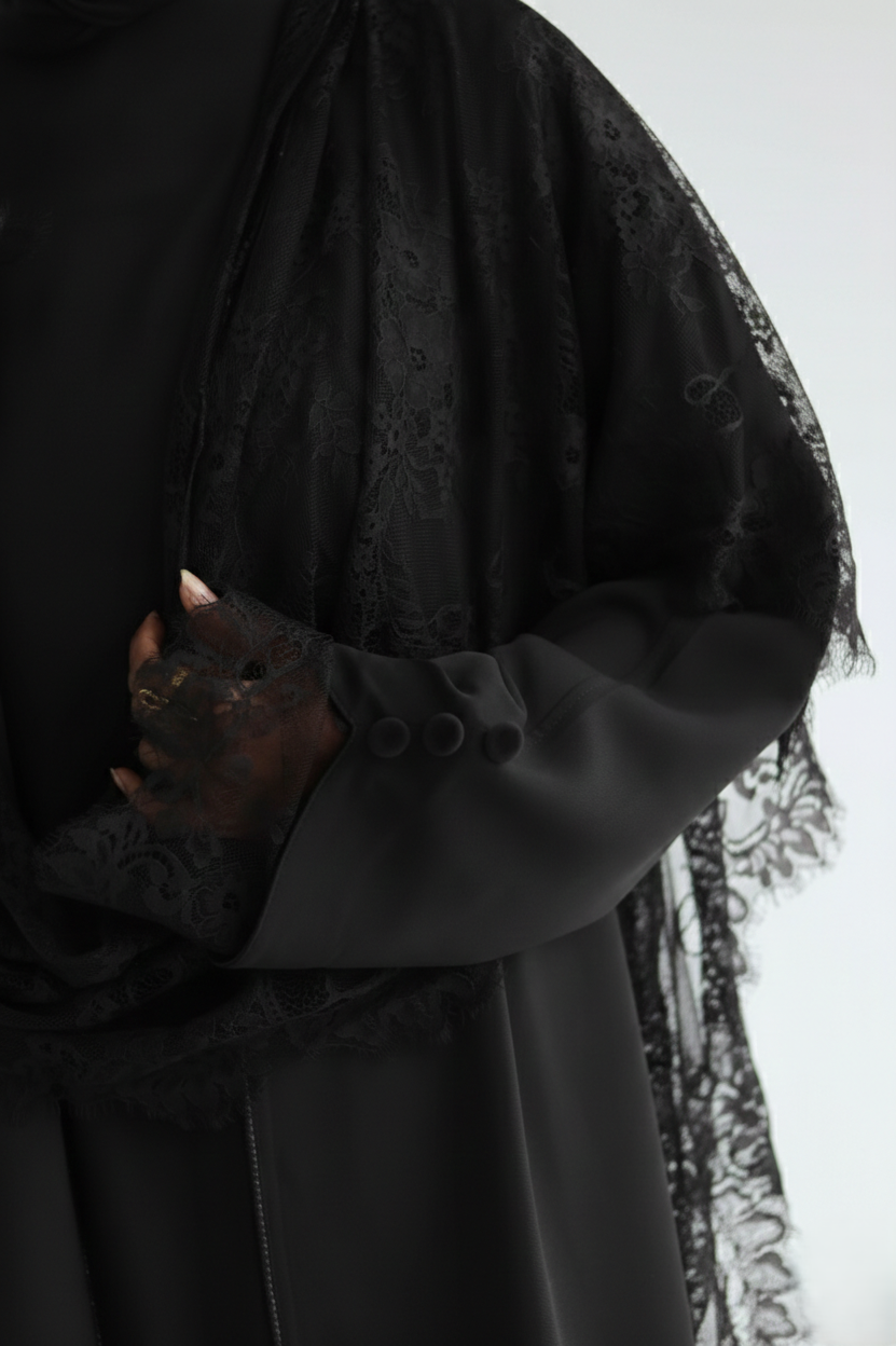 Hurra abaya ( BLACK )