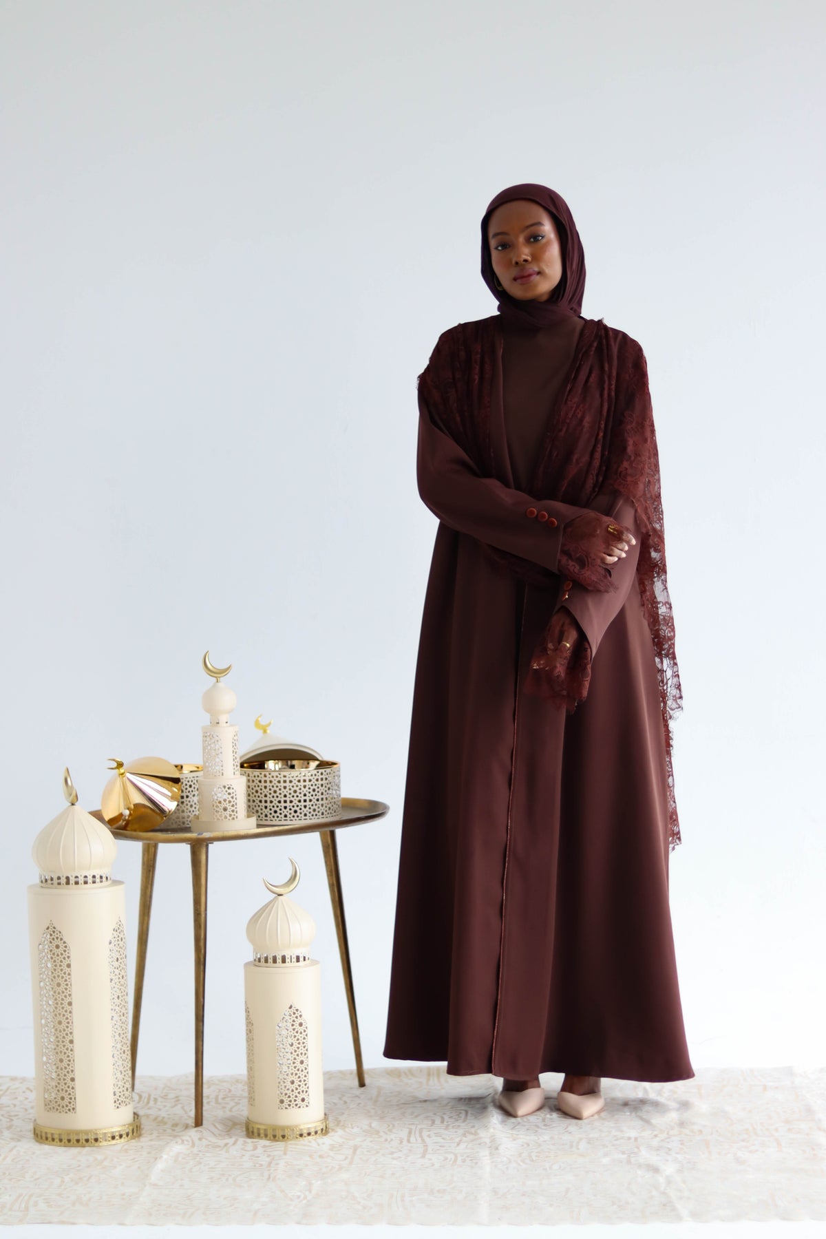 Hurra abaya ( BROWN )